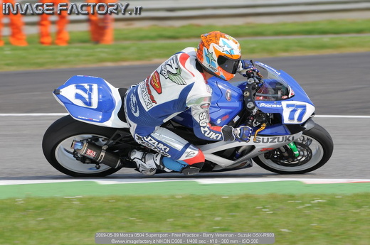 2009-05-09 Monza 0504 Supersport - Free Practice - Barry Veneman - Suzuki GSX-R600